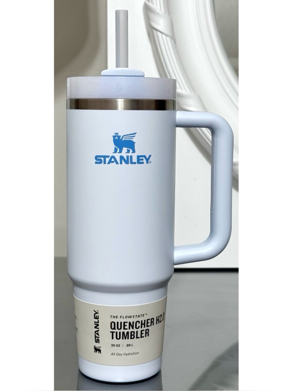 Stanley Quencher H2.0 FlowState Tumbler 30oz, GLACIER‎ BLUE